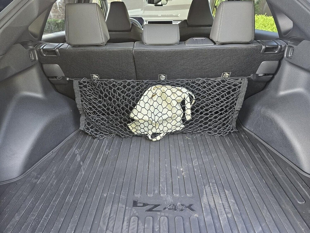 EACCESSORIES EA(2 Qty)Trunk Organizer Cargo Nets for  bZ4X 2023-2024 – Envelope Style Cargo Nets for SUV – Premium Mesh Car Trunk Organizer Vehicle Carrier Storage – matching with  bZ4X