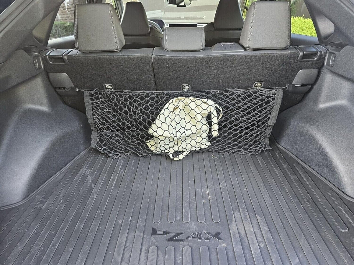 EACCESSORIES EA(2 Qty)Trunk Organizer Cargo Nets for  bZ4X 2023-2024 – Envelope Style Cargo Nets for SUV – Premium Mesh Car Trunk Organizer Vehicle Carrier Storage – matching with  bZ4X