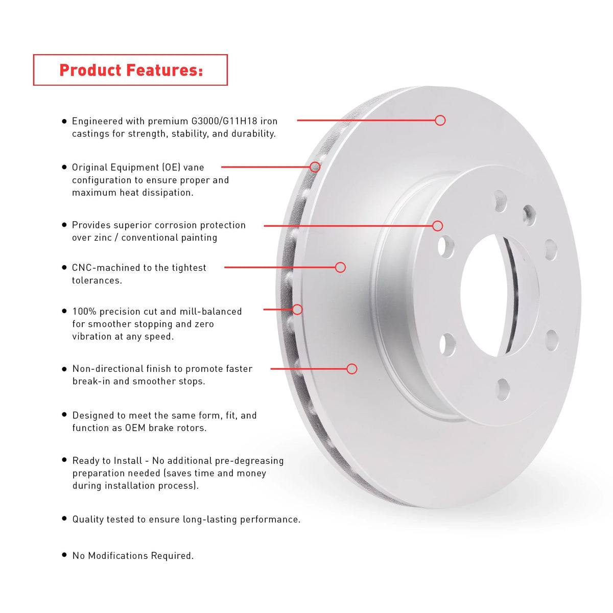 Dynamic Friction Company Front Geospec Brake Rotors with 3000 Series Ceramic Brake Pads includes Hardware 4312-45013 Fits select: 2013-2015 CHEVROLET MALIBU, 2016 CHEVROLET MALIBU LIMITED