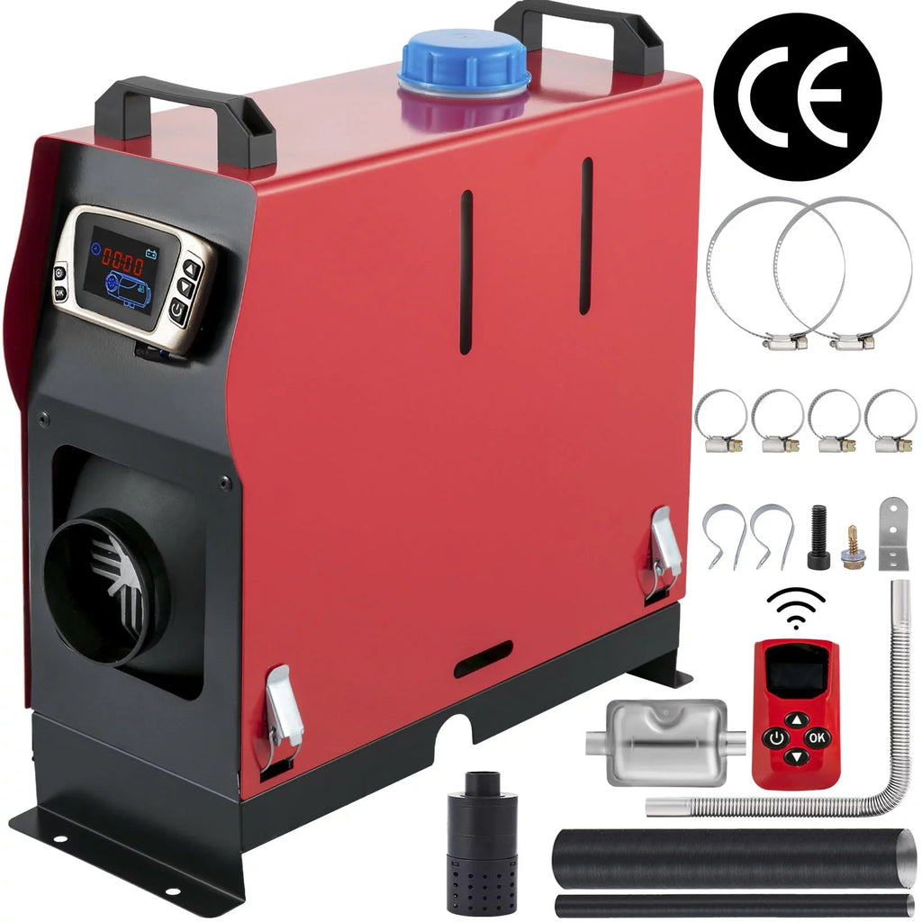 VEVORbrand Diesel Air Heater All in One 12V 8KW, Diesel Parking with LCD Switch, Silencer, Wireless Control and One Air Outlet for Car, Bus, Truck, craft Trailer Motorhomes Engineering Vehicles