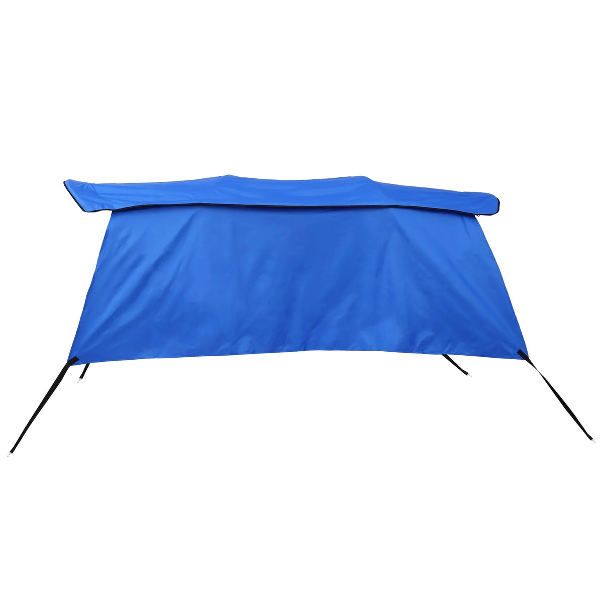 Unique Bargains 600D 4 Bow 8'L x 54"H x 67"-72"W Bimini Top Canvas wrap with Detachable Side Blocks Storage Boot Blue