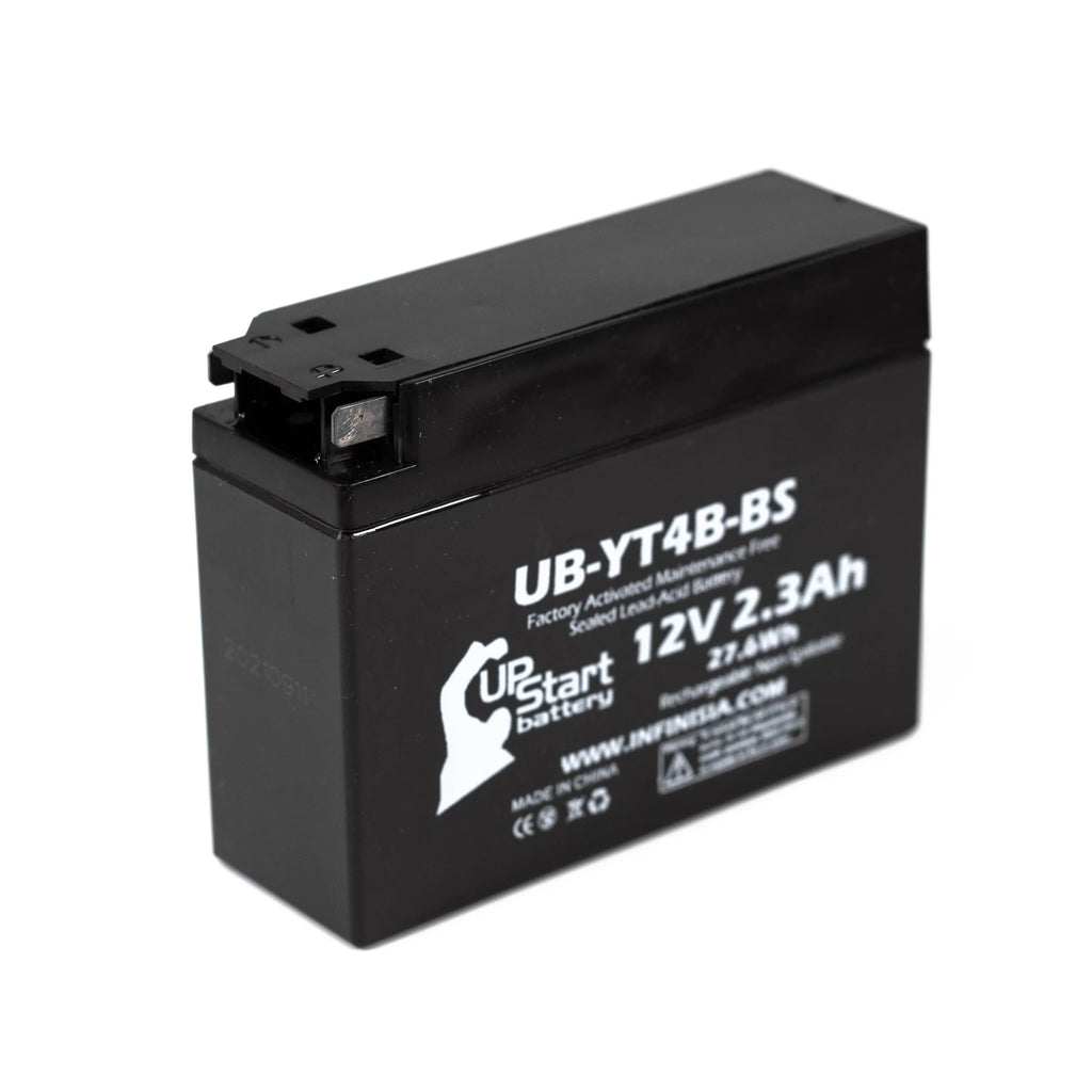 3 Pack - YT4B-BS Battery Replacement for (2.3Ah, 12v, Sealed) Factory Activated, Maintenance Free Battery - suitable with 2015 Yamaha SR400, 2008 Suzuki DR-Z70, 2009 Suzuki DR-Z70