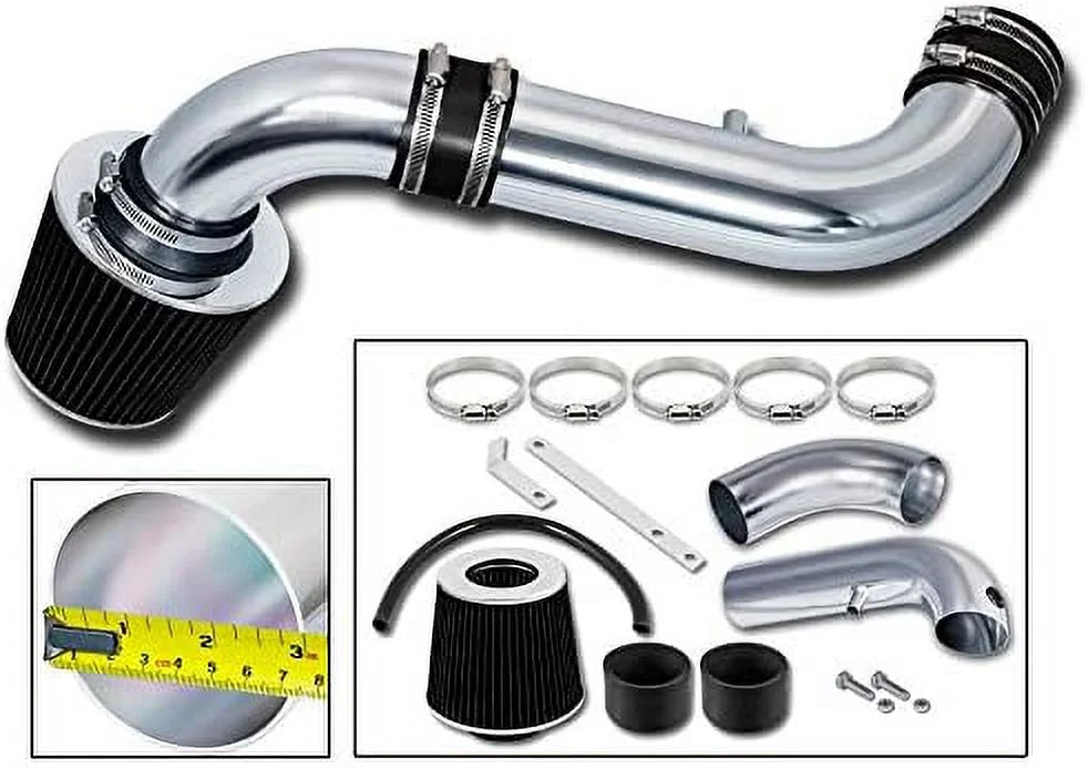 Rtunes Racing Short Ram Air Intake Kit + Filter Combo BLACK suitable For 03-10 Dodge Dakota 3.7L 4.7L â€¦