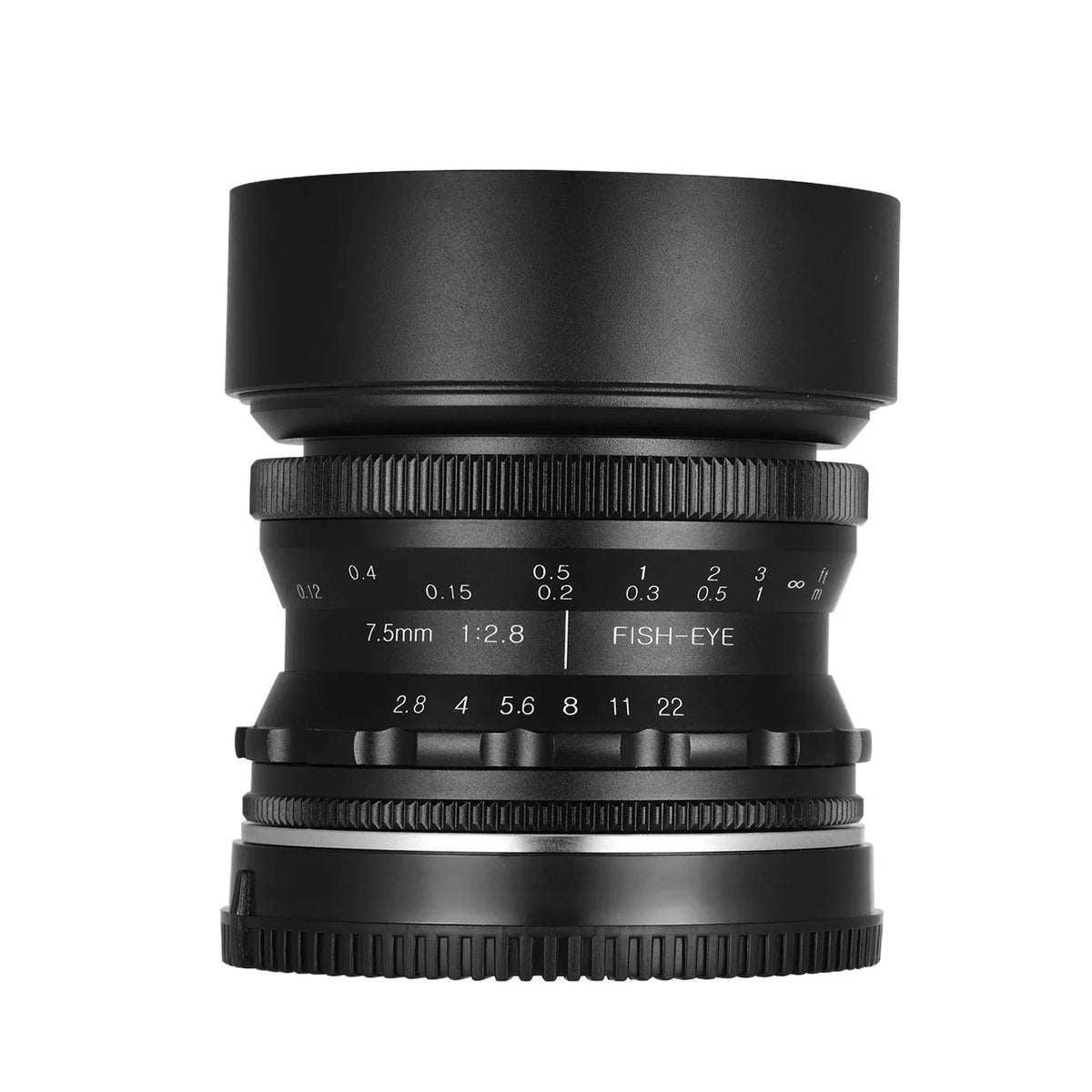 Andoer Andoer 7.5mm F2.8 Manual Focus Fisheye Lens 180° Ultra Wide Angle Large Aperture E-Mount Lens suitable with APS-C Frame Camera A6600 A6100 A6400 A6500 A6300 A6000 5100 A77II