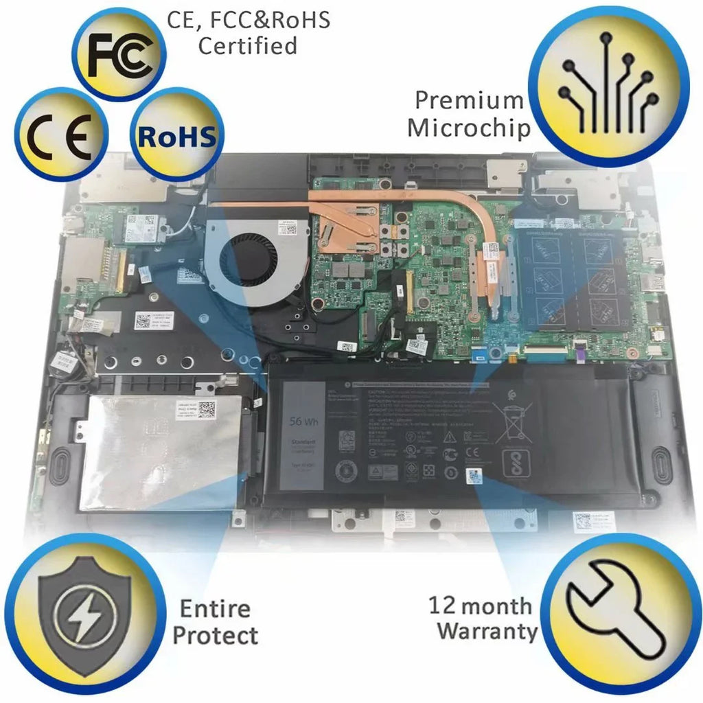 33YDH Battery for  Inspiron 7778 7779 PVHT1 33YDH 4Cell 15.2V 56Wh 3500mAh
