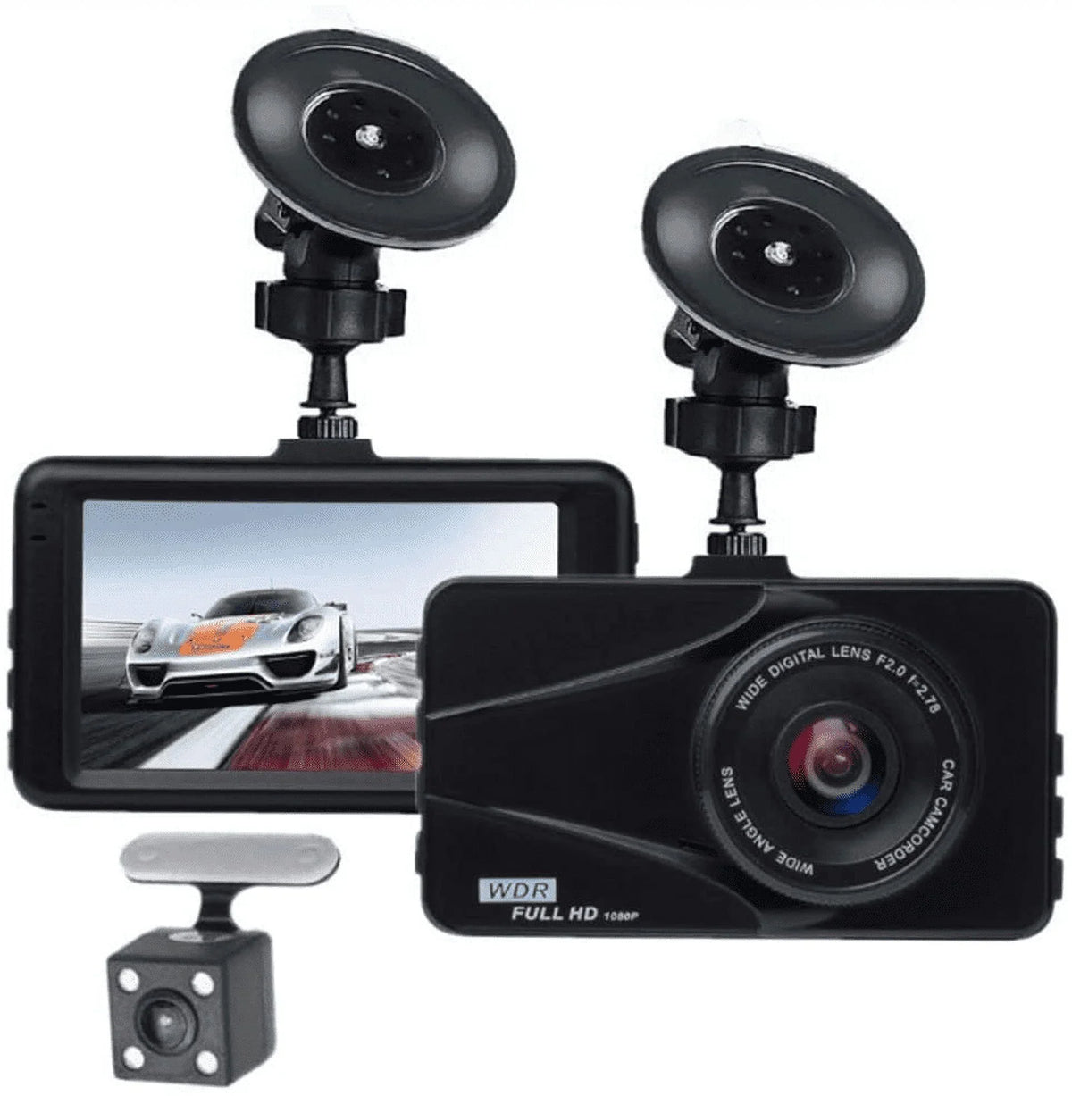 T670 Plus DVR Dash Cam For Chrysler Dual Travel Recorder Full HD 3" LCD Screen 170° Wide Angle, WDR, G-Sensor, Loop Recording Motion Detection Excellent Video Images