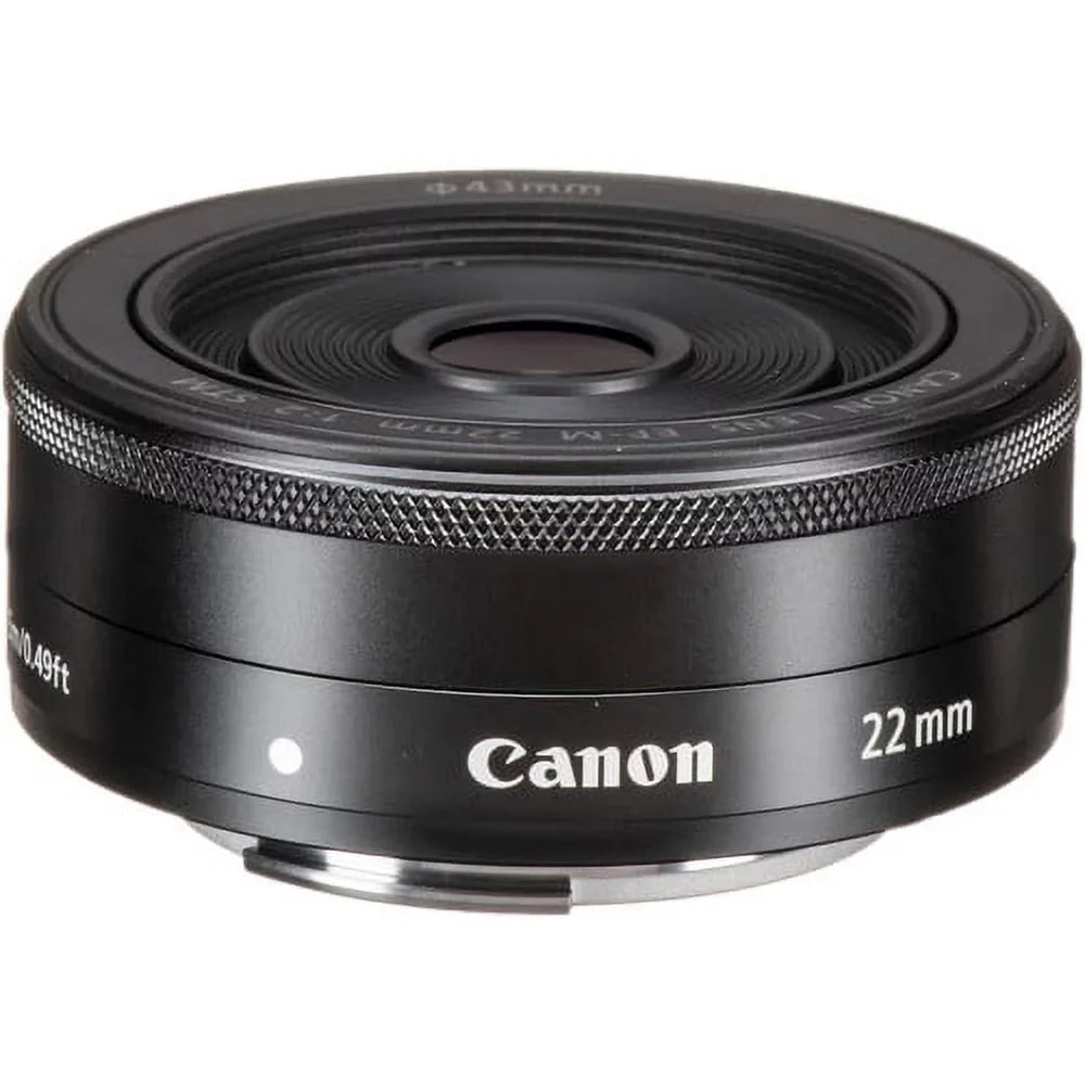 EF-M 22mm f/2 STM Lens in Black  suitable with  Mirrorless Cameras:  EOS M10, M100, M200, M3, M5, M50, M50 Mark II, M6, M6 Mark II & More