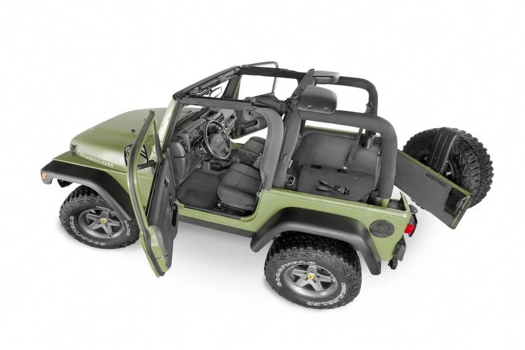 BedRug by RealTruck BTTJ97F Jeep Bedtred 97-06 TJ/LJ Front 3Pc Flr Kit (W Cntr Cnsl) - Ht Shlds matching with select: 1997-2005 Jeep Wrangler / TJ, 2006 Jeep Wrangler / TJ X