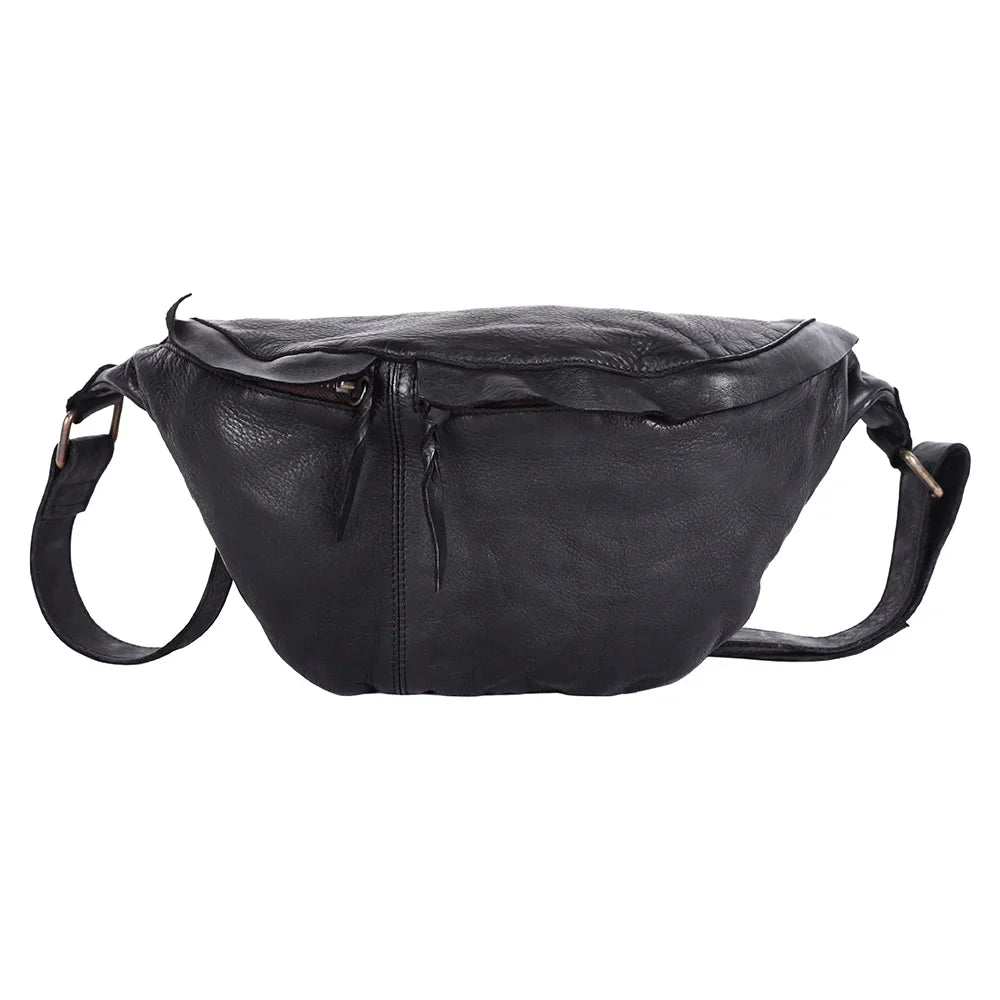NM Never Mind Nmbgm150A Fanny Pack Vintage Handmade Genuine Cowhide Leather Women Bag Western Handbag Purse