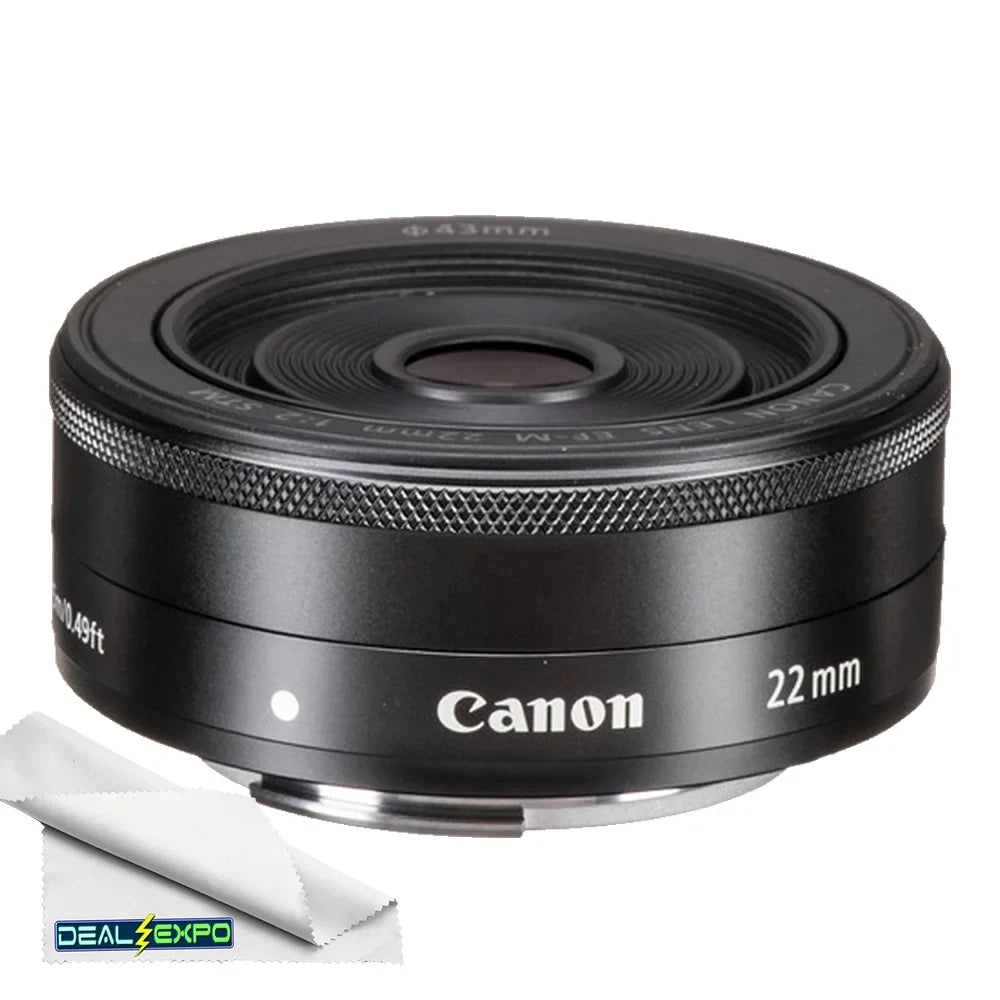 EF-M 22mm f/2 STM Lens in Black  suitable with  Mirrorless Cameras:  EOS M10, M100, M200, M3, M5, M50, M50 Mark II, M6, M6 Mark II & More