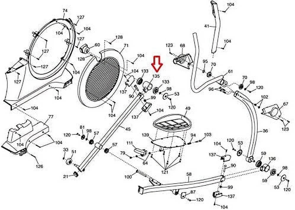 Roller ARM Flex Bracket 334962 Works W NordicTrack Elite 17.7 14.7 E 14.5 Elliptical. Icon Health & Fitness, Inc