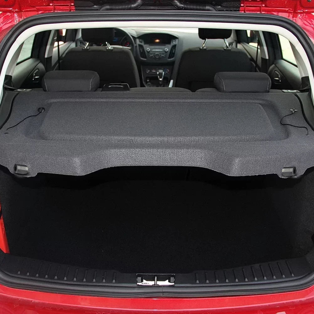 Fit  Focus 2012 2013 2014 2015 2016 2017 2018 Cargo protector for  Focus 2012-2018 Hatchback Sedan Accessory Black Non-retractable Rear Trunk Parcle Shelf Board Shield protector