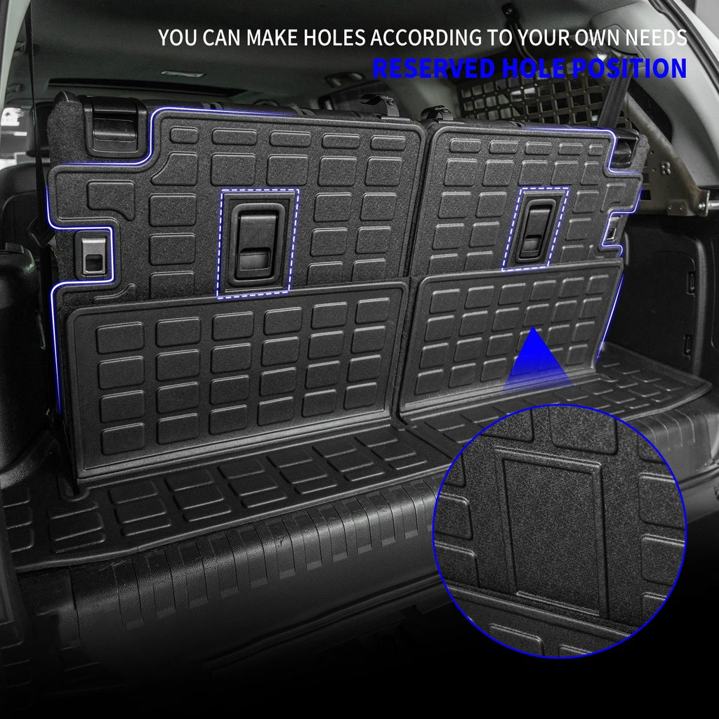 Fit 2010-2023  4Runner 7 Seats Trunk Mat Cargo Liner Accessories (3rd Row Backrest Mats+Trunk Mat)