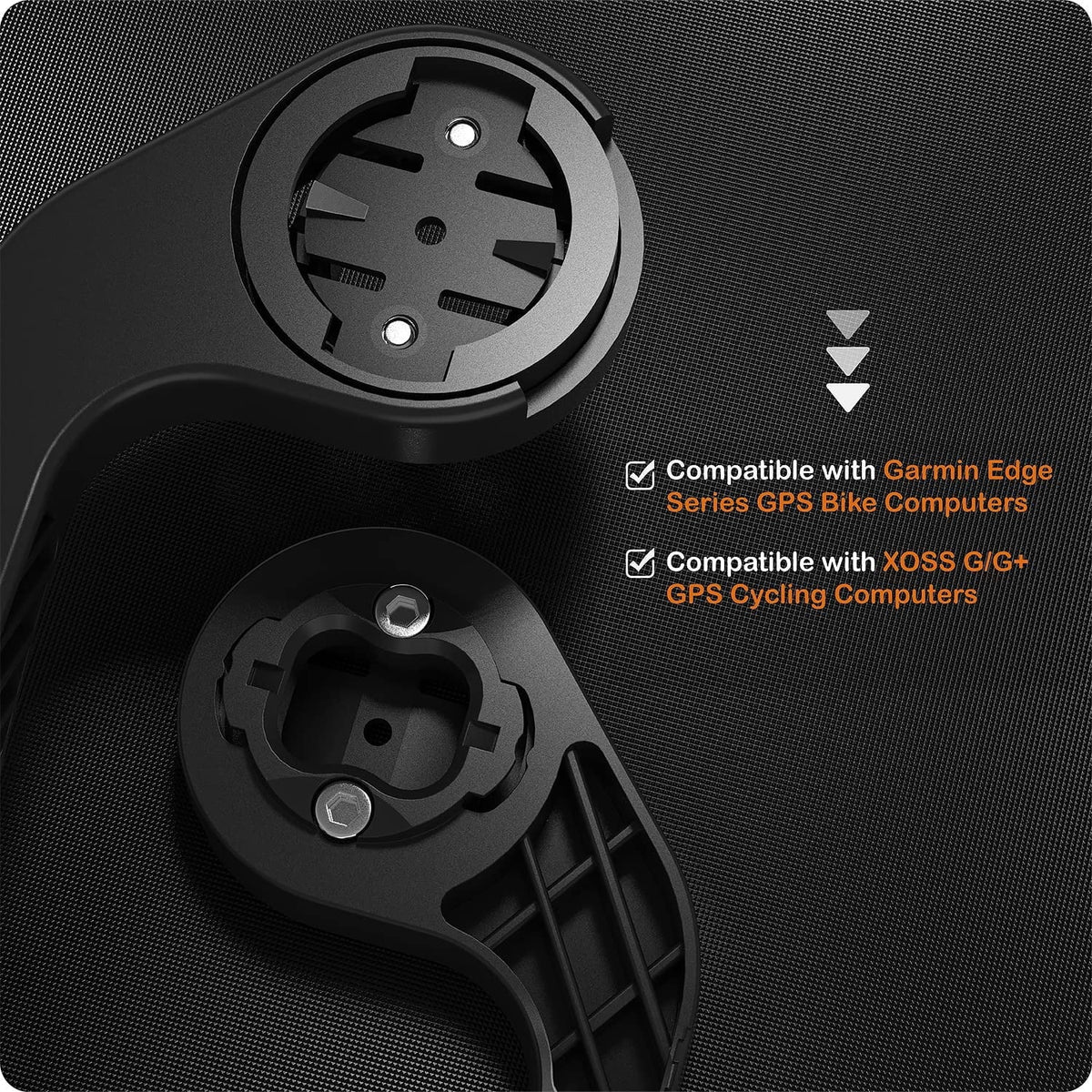 Flush Out Front Mount and Quarter-Turn to Friction Flange Mount Adapter matching with Garmin Edge GPS Bike