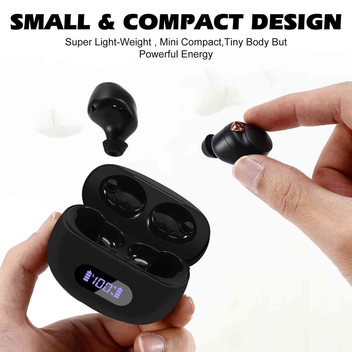 UrbanX True Wireless Bluetooth Earbuds + Charging Case, Black, Dual Connect, IPX5 aqua Resistance, Bluetooth 5.2 Connection, Balanced, Bass Boost appropriate with  Pad Pro
