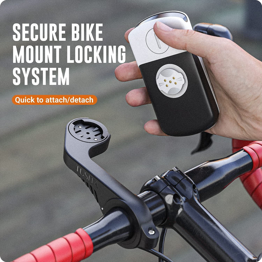 Flush Out Front Mount and Quarter-Turn to Friction Flange Mount Adapter matching with Garmin Edge GPS Bike