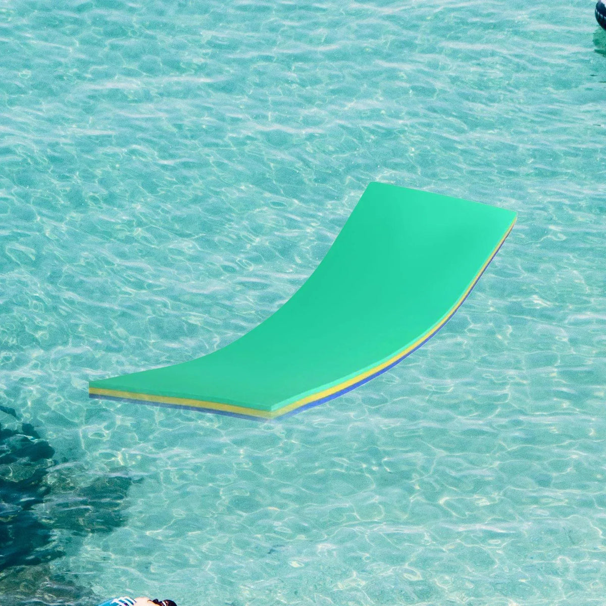 GARENDE aqua Mat 3 Layer Raft for Pool Relaxing Tear impervious Floats Yellow