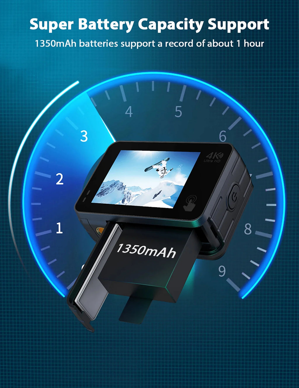 WF Action Cam 4K 60FPS 24MP Sport Camera 40M Underwater Camera Waterproof with Touch Screen Vlog Camera EIS Remote Control  170° Wide Angle