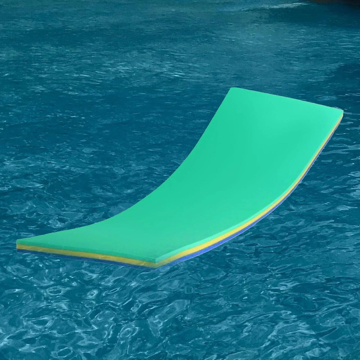 GARENDE aqua Mat 3 Layer Raft for Pool Relaxing Tear impervious Floats Yellow