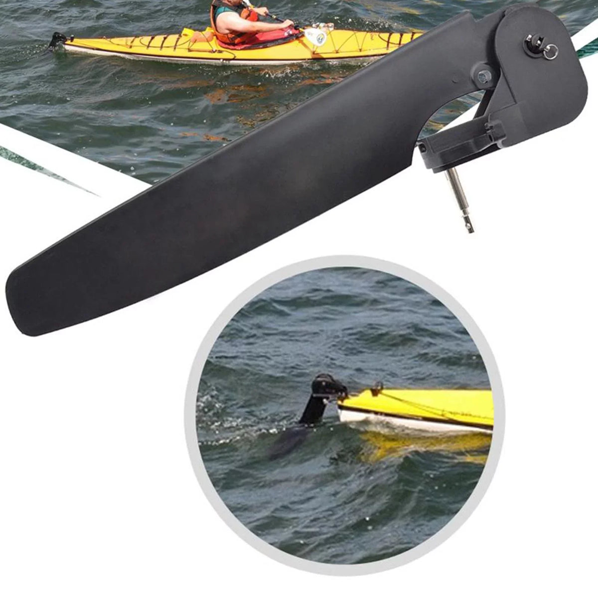 Nylon Kayak vessel Rudder Tackle Steering System Adjustable Tackle Universal Kayak Angling Fixation for Canoe Tail Fishing Sea Part 80mm pin