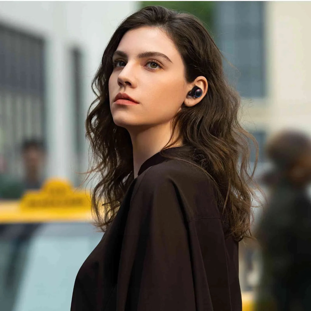UrbanX True Wireless Bluetooth Earbuds + Charging Case, Black, Dual Connect, IPX5 aqua Resistance, Bluetooth 5.2 Connection, Balanced, Bass Boost appropriate with  Pad Pro