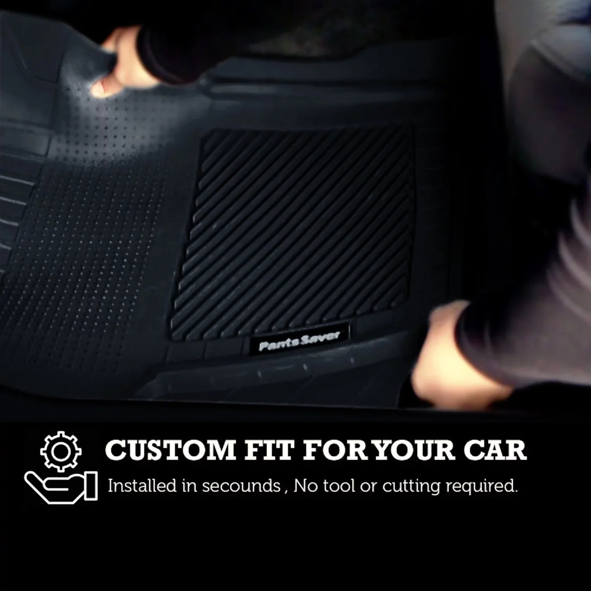 PantsSaver Custom Fit Floor Mats for Genesis GV80 2022-2023 All climate Protection -4 Piece Set (Gray)