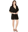 Ralph Lauren BLACK Crinkle Rayon protector-up Tunic Dress, US X-Small, UK 6