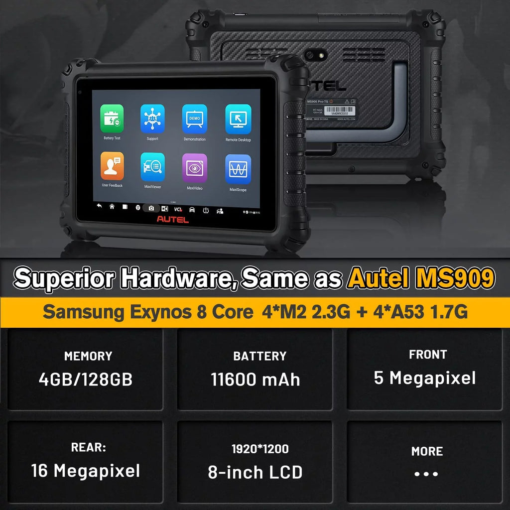 Autel MaxiSYS MS906 Pro Car Diagnostic Scanner, Upgrade of MS906BT/MK906BT, ECU Coding, Bi-Directional Control