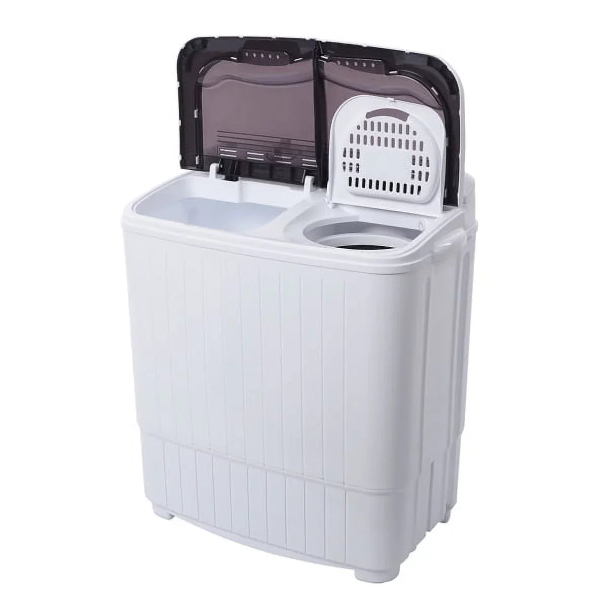 SYTHERS Semi-Automatic Washing Machine 14.3lbs, Mini 7.7lbs Washer Machine with 6.6lbs Spinner, Twin Tub Washer Combo with Drain Pump, for Dorms Apartments
