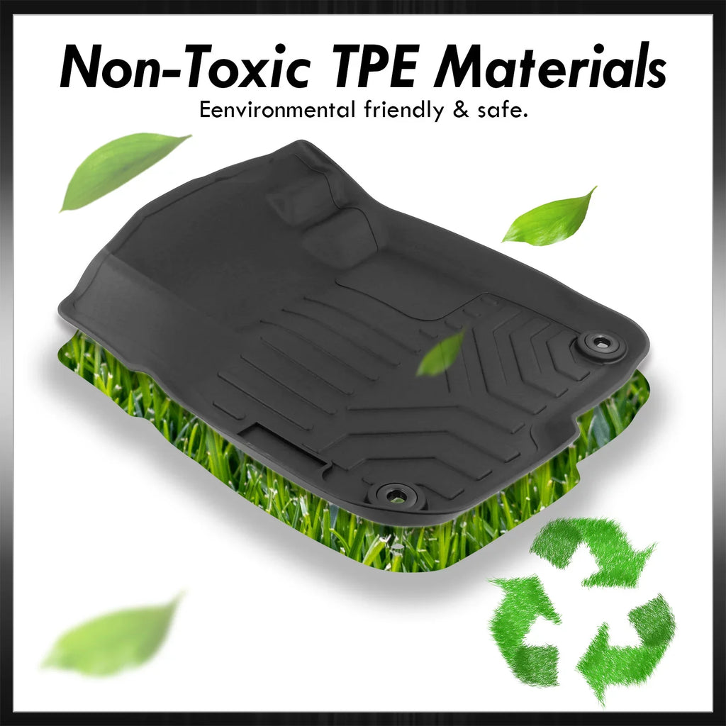AJP Distributors 3-Piece All climate Season Proof Guard TPE Rubber Floor Mats Liner Front Rear Set matching/Replacement For Honda CR-V CRV SUV RW RT 2017 2018 2019 2020 2021 2022 17 18 19 20 21 22