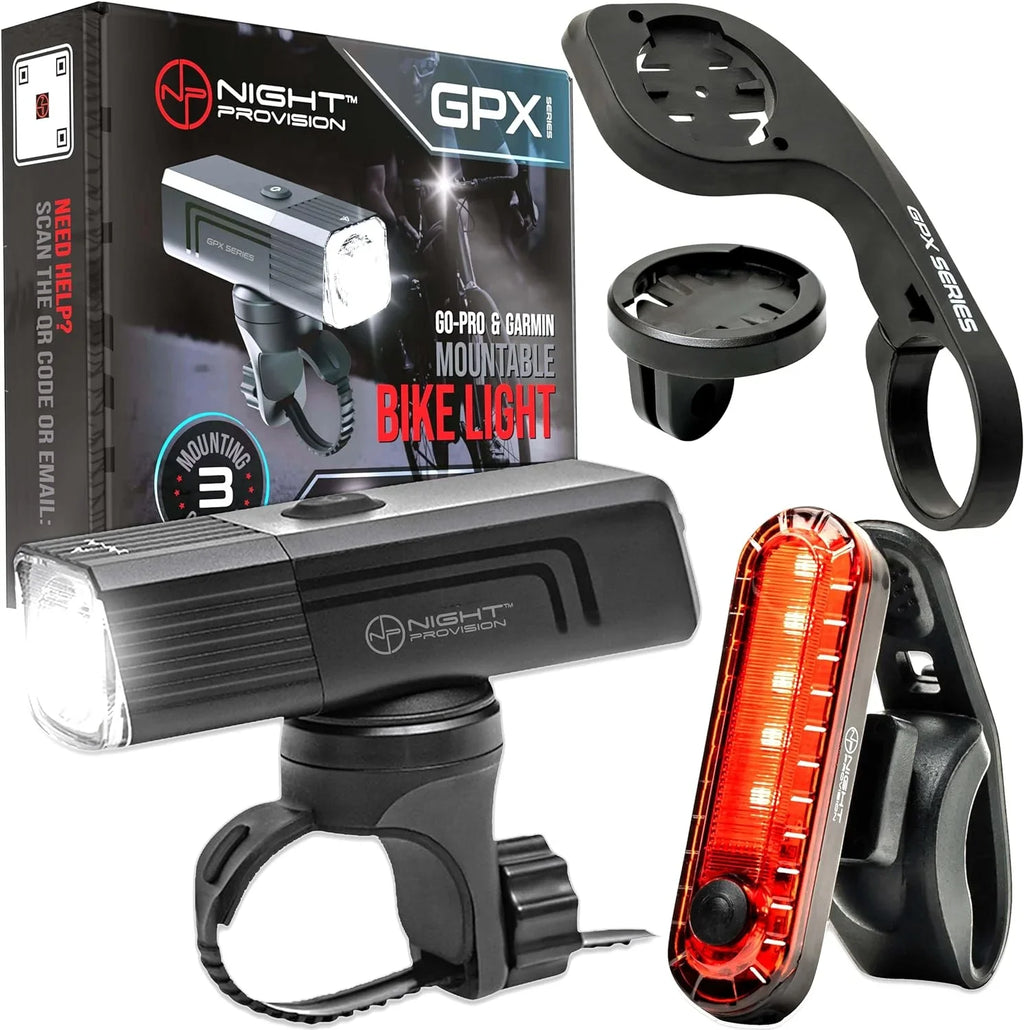 [New 2023] GPX-950 Bike Lights appropriate with Garmin/Go-Pro Mounts USB-C Rechargeable Front and Back Bicycle Light