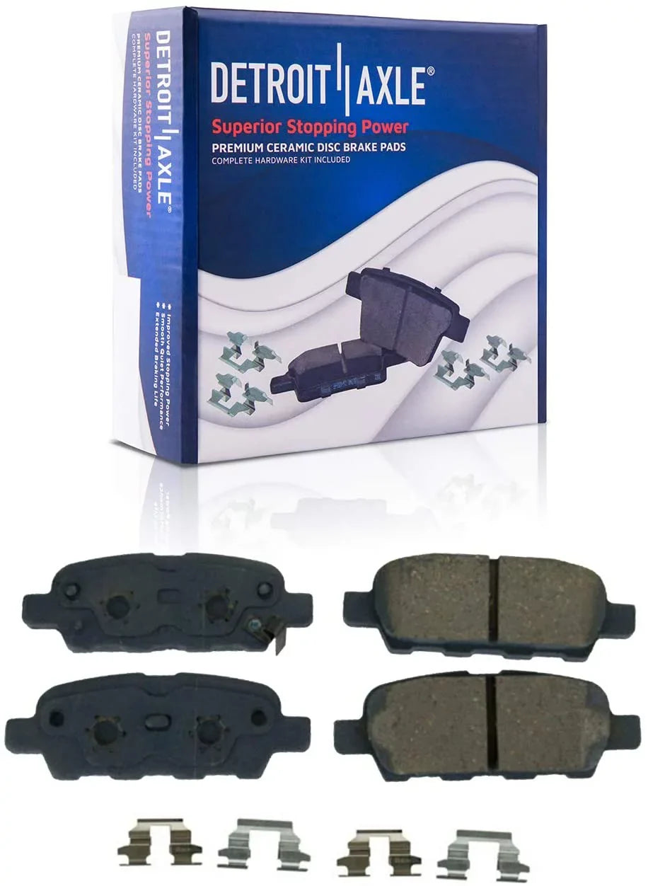 Detroit Axle - Brake Kit for 2014 2015 2016 2017 Nissan Rogue Drilled & Slotted Brake Rotors and Ceramic Brakes Pads 2015 2016 Replacement: 11.65" Front & Rear Rotors