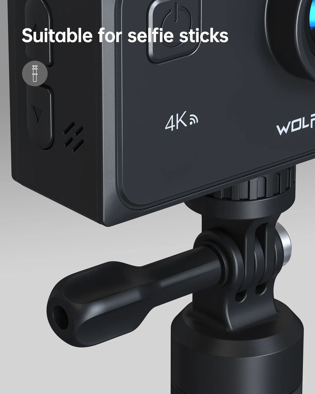 WF Action Cam 4K 60FPS 24MP Sport Camera 40M Underwater Camera Waterproof with Touch Screen Vlog Camera EIS Remote Control  170° Wide Angle