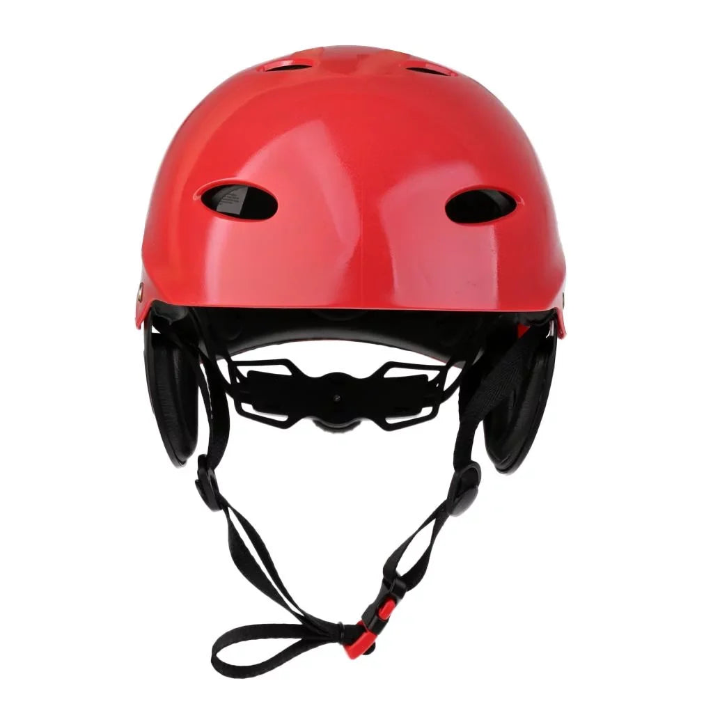 Helmet Head Impact Hard Cap for Wakeboard Kayak Canoe Surfing moisture Sports Tow Sports - Red
