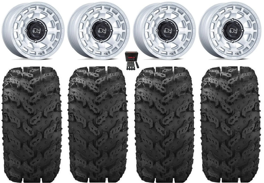 Black Rhino Chamber 14" Wheels Si 30" Reptile Tires Kawasaki Mule Pro FXT
