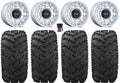 Black Rhino Chamber 14" Wheels Si 30" Reptile Tires Kawasaki Mule Pro FXT