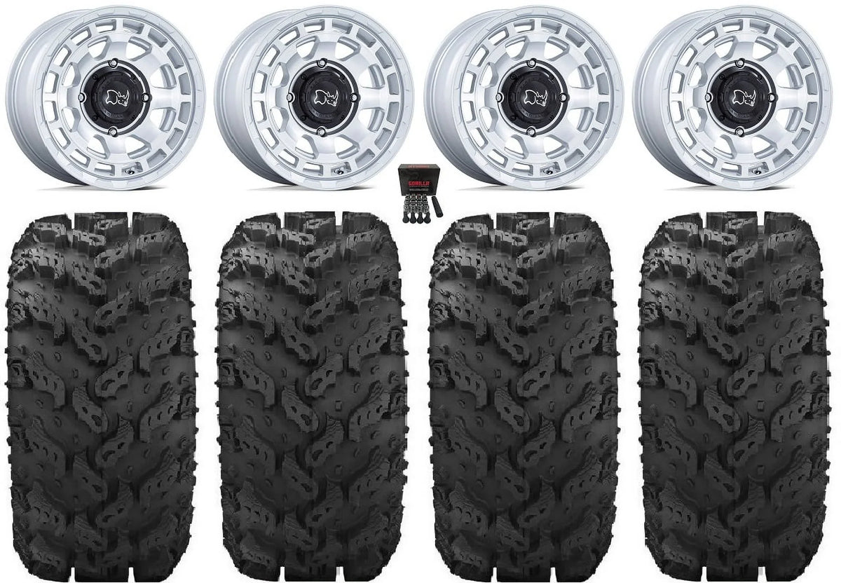 Black Rhino Chamber 14" Wheels Si 30" Reptile Tires Kawasaki Mule Pro FXT