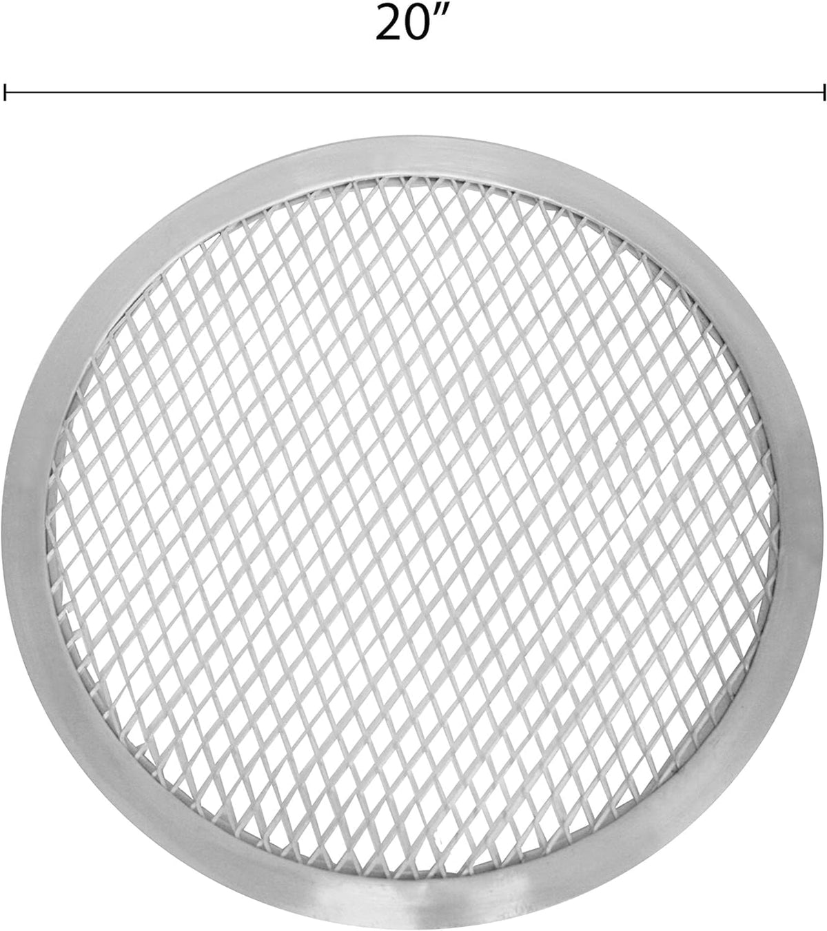 TrueCraftware- Set of 2 Aluminum 20” Pizza Baking Screen Seamless Rim- Bakeware Pizza Screen Round Pizza Pan Tray Round Baking Tray for Home Kitchen Pizzeria & Restaurants
