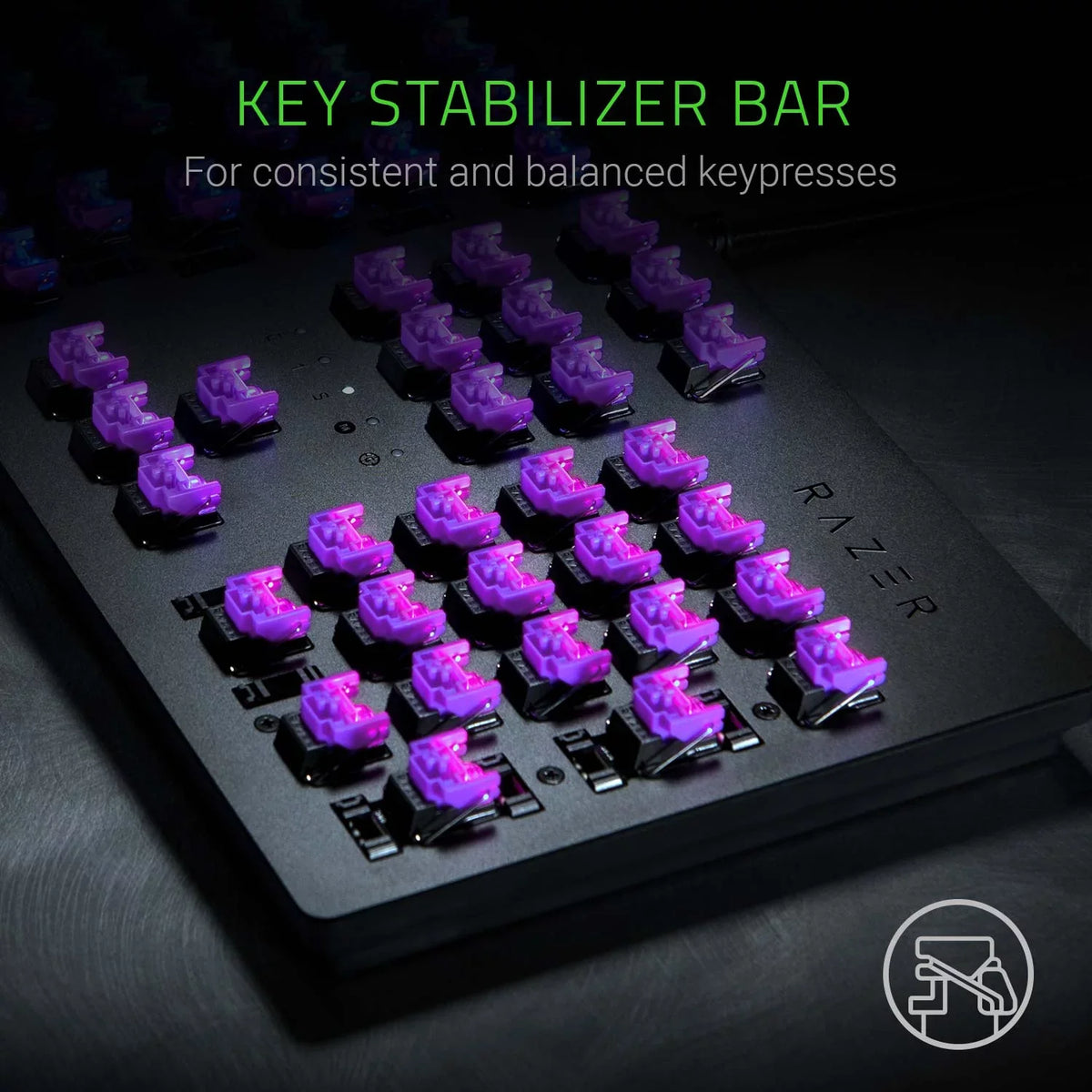 Huntsman Opto-Mechanical Switch - Hybrid On-Board Memory & Cloud Storage - Durability of up to 100 Million Keystrokes - Light and Clicky Gaming Keyboard