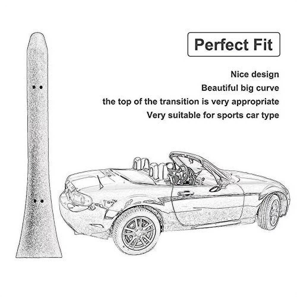 BASIKER 5 Inch Antenna - Stubby Radio Mast Antenna for 2006-2022 Mazda Miata MX-5 - Support for Car Wash