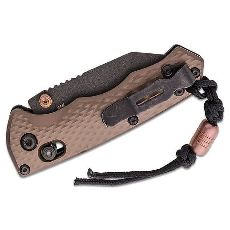 Benchmade Flat Dark Earth Billet Aluminum Handles CPM-M4 Cobalt Black Wharncliffe Blade AXIS Folding Knife - BM-290BK-1