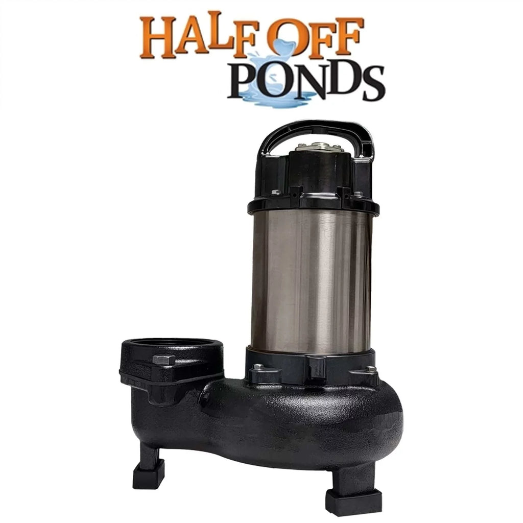 HALF OFF PONDS Piranha Series 10,500 GPH Direct Drive Submersible Pump for moisture Gardens, Ponds and Waterfalls - PN-10500