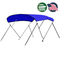 SereneLife 4 Bow 85-90 Inch Bimini Top craft shield with Double Walled Frame, Blue