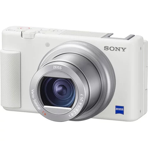 ZV-1 Compact Digital Vlogging 4K Camera (White) for Content Creators & Vloggers +  LCS-CSJ Soft Carrying Case +Expo-Cloth