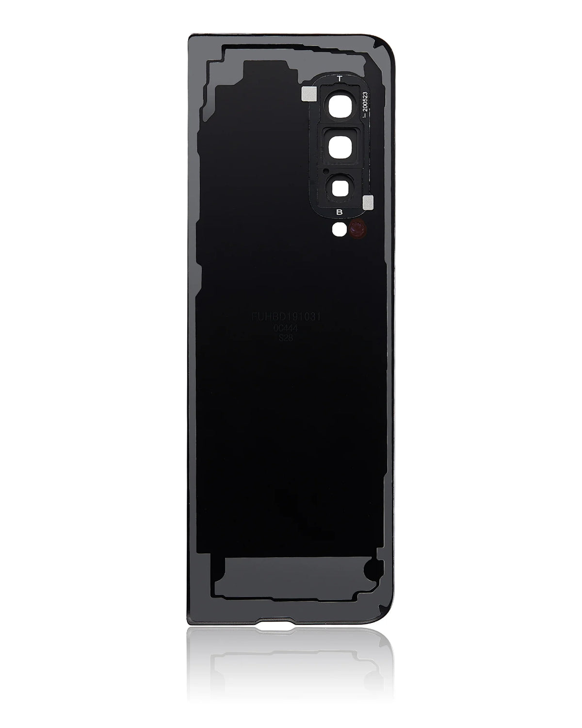Replacement Back wrap Glass With Camera Lens matching For  Galaxy Fold 4G (F900) (Aftermarket Plus) (Cosmos Black)