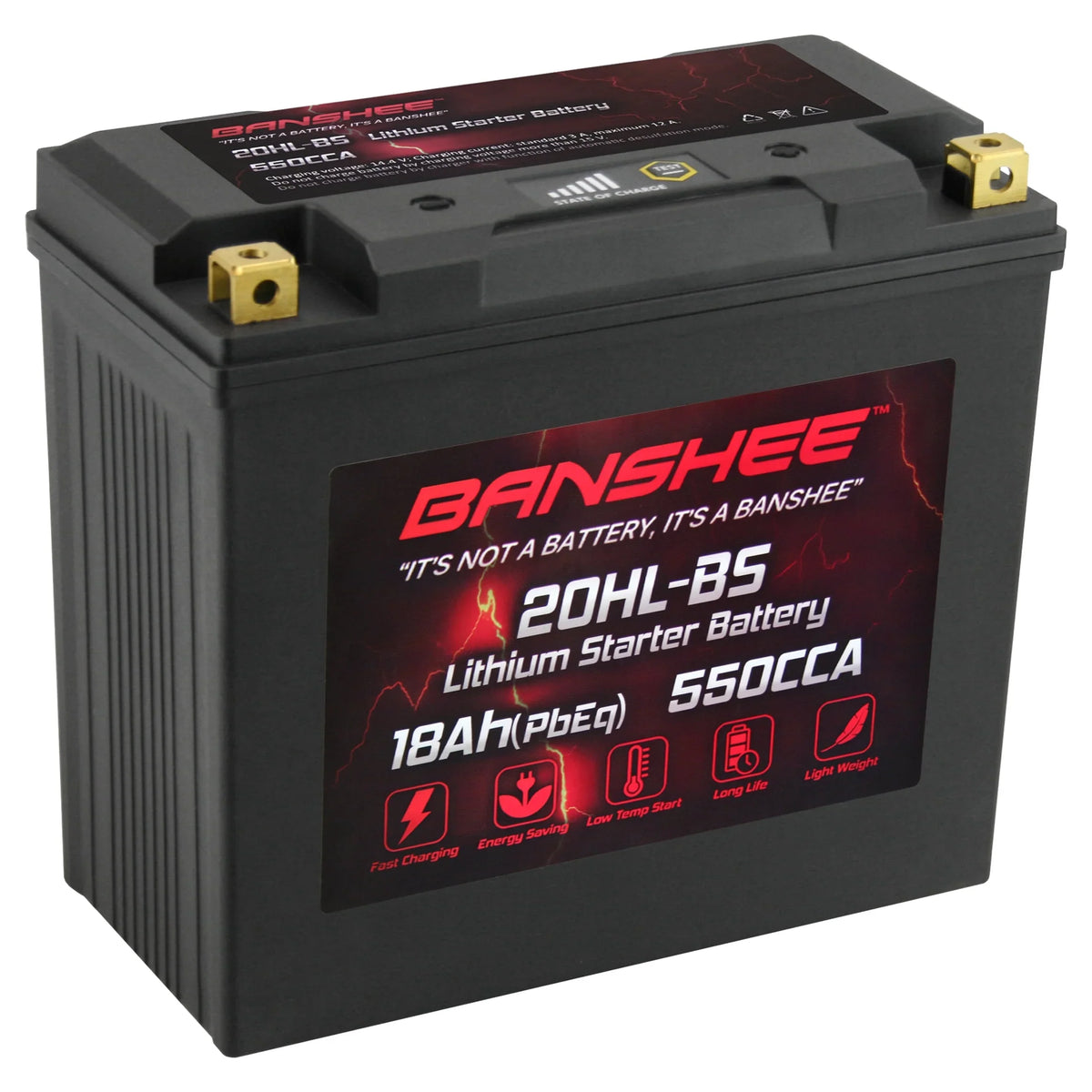 Banshee YTX20L-BS LiFePO4 Motorsports Battery suitable with CAN-AM Renegade 800R 2013 to 2015