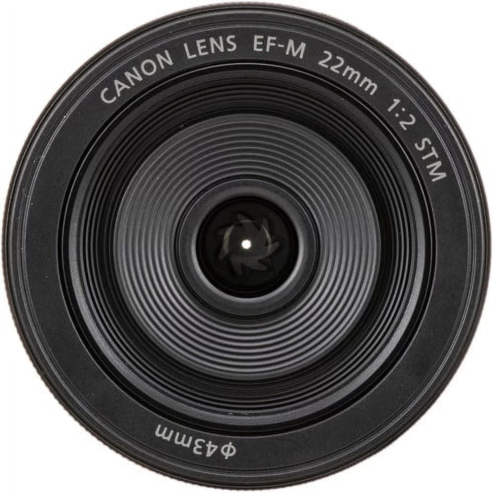 EF-M 22mm f/2 STM Lens in Black  suitable with  Mirrorless Cameras:  EOS M10, M100, M200, M3, M5, M50, M50 Mark II, M6, M6 Mark II & More