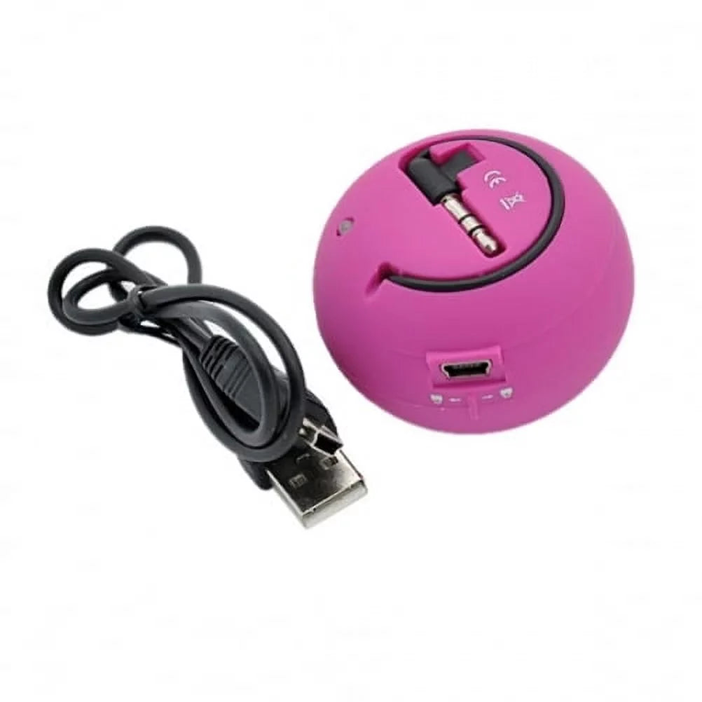 Wired Portable Loud Speaker Pink Multimedia Audio System Rechargeable appropriate With Alcatel Onyx -  V50 ThinQ 5G, G8 ThinQ - Motorola Moto G7 Power Play - Nokia 3.1 Plus