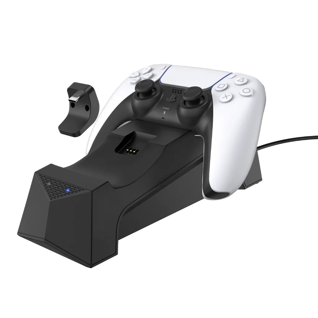 Playstation 5 Disc Version ( PS5 Disc) with Extra Controller and Dual Charging Station - Starlight Blue Bundle