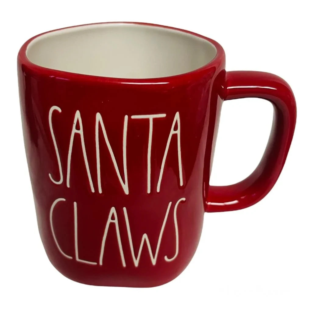 Rae Dunn Santa Claws Red Christmas Holiday Coffee Tea Mug